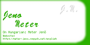 jeno meter business card